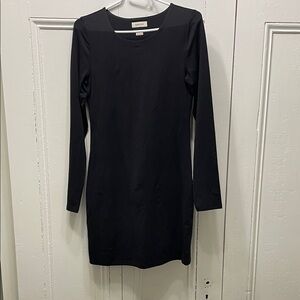 Babaton Aritzia Black Long Sleeve Dress Contour